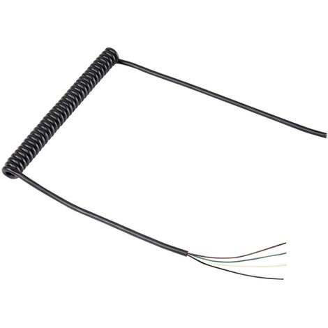 Câble spiralé TRU COMPONENTS 1570978 188 mm / 500 mm 4 x 0.12 mm² noir 1 pc(s) S470461