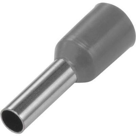 Embout simple d'extrémité de câble TRU COMPONENTS E25-08GY 2.5 mm² x 8 mm partiellement isolé gris 100 pc(s) S493161 (1/2)
