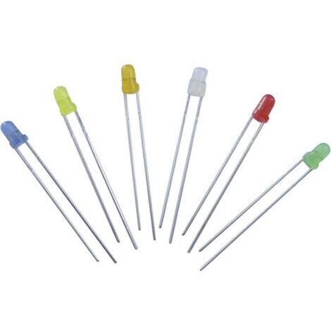 Thomsen LED-3-BLINK-W-WEISS LED clignotante blanc chaud rond 3 mm 2180 mcd 60 ° 20 mA S423561 (1/3)