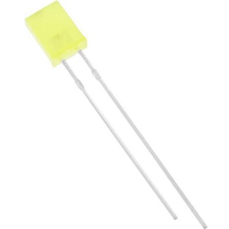 TRU COMPONENTS 1577350 LED jaune rectangulaire 2 x 5 mm 150 mcd 120 ° 20 mA S442371 (1/3)
