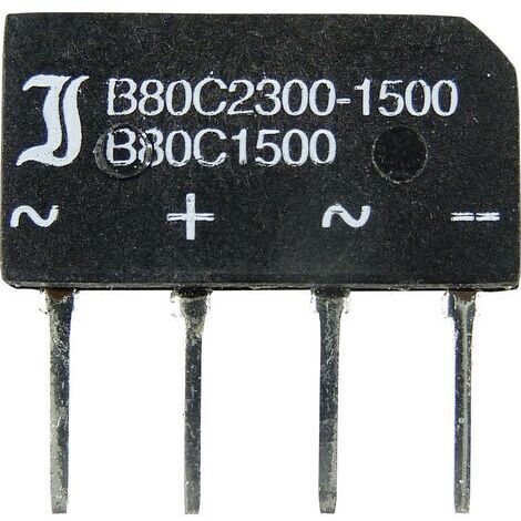 Pont redresseur TRU COMPONENTS TC-B80C1500B 1581991 160 V 2.3 A Monophasé SIL-4 1 pc(s) S690091 (1/5)