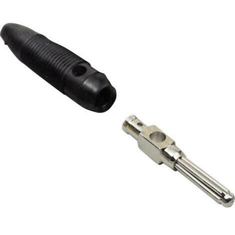 TRU COMPONENTS Fiche banane mâle, droit Ø de la broche: 4 mm noir 1 pc(s) S655151 (1/3)