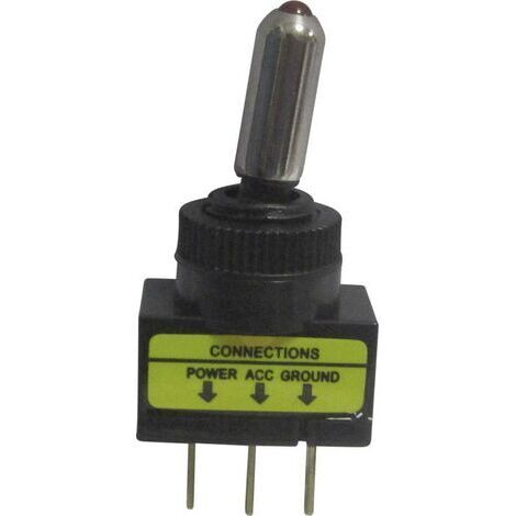 Interrupteur à levier pour l'automobile TRU COMPONENTS TC-R13-61L2 ILLUMINATED RED 1587806 12 V/DC 20 A 1 x Off/On à accrochage 1 pc(s) S646781 (1/5)