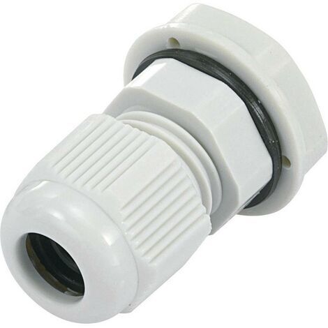 Presse-étoupe TRU COMPONENTS TC-EGRWW11GY4203 1593324 PG11 Polyamide gris clair (RAL 7035) 1 pc(s) S022511 (1/3)