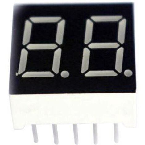 TRU COMPONENTS Afficheur 7 segments rouge 7.62 mm 2 V Nombre de chiffres: 2 TRU-7S2-30RAG X907951 (1/3)