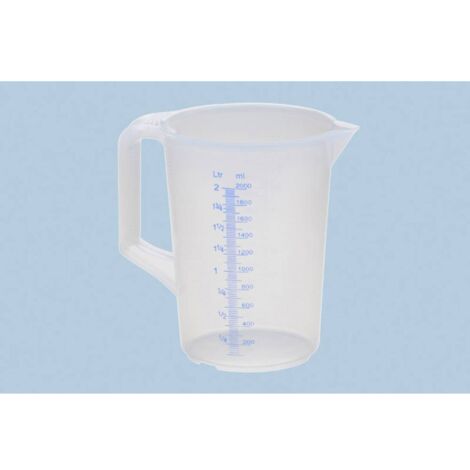 Verre doseur 2000 ml incassable en plastique – Résistant de -20 à +100 °C – Avec échelles pour dosage précis – Ustensile pâtisserie professionnel – Umeta (1/5)