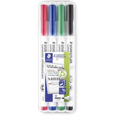 Staedtler Lumocolor whiteboard pen 301 301 WP4 Marqueur tableau blanc noir, rouge, bleu, vert 4 pc(s) D081431 (1/4)