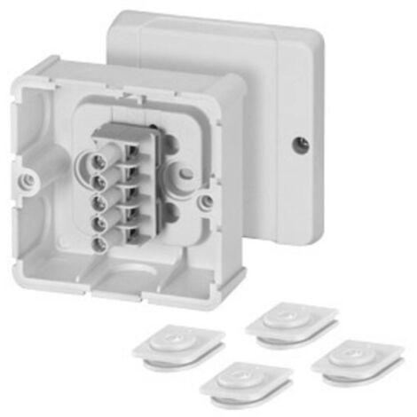 Hensel 6000038 Boîte de dérivation (L x l x H) 49 x 88 x 88 mm gris clair (RAL 7035) IP54 1 pc(s) C580301 (1/2)