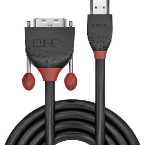Câbles et adaptateurs audio vidéo LINDY Câble HDMI vers DVI-D Black Line 2m (1/3)