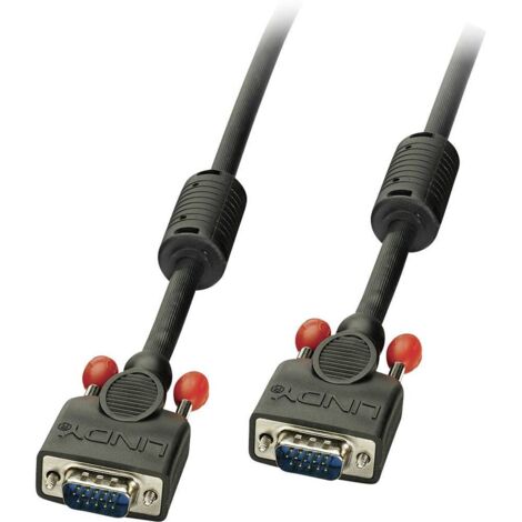Câble de raccordement LINDY VGA Fiche mâle VGA 15 pôles, Fiche mâle VGA 15 pôles 0.50 m noir 36371 Câble VGA C162281 (1/4)