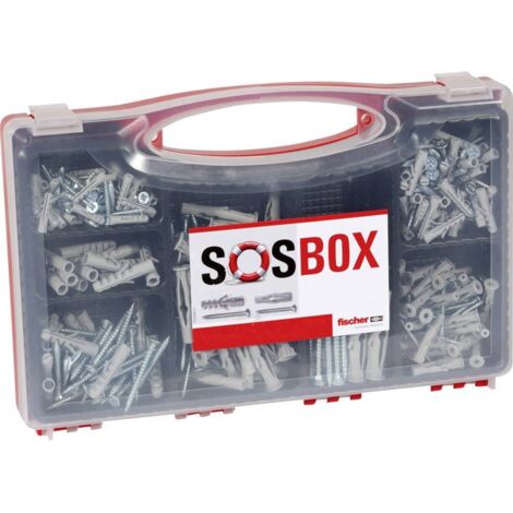 Fischer – Kit de chevilles et vis 360 pièces – Chevilles S pour béton et métal – Nylon haute qualité – Boîte résistante aux chocs - C446671