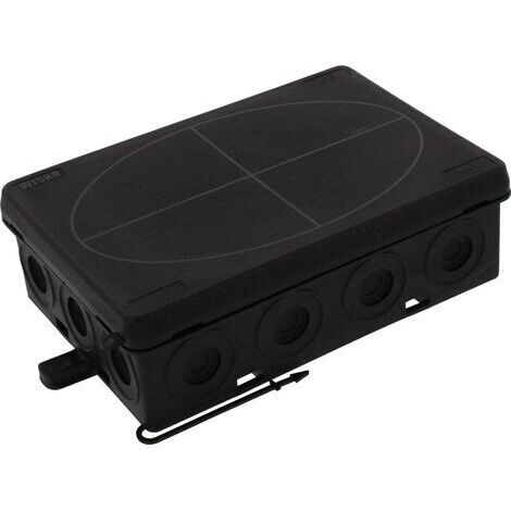 Wiska 10109597 Boîte de dérivation (L x l x H) 125 x 86 x 41 mm noir (RAL 9005) IP55 1 pc(s) C040741