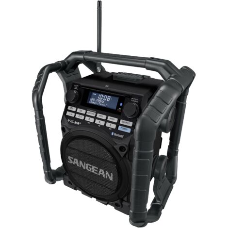 Sangean U-4 DBT+ Radio de chantier DAB+, FM AUX, Bluetooth, USB fonction de charge de la batterie, rechargeable, étanche à l'eau, résistant aux cou R009191