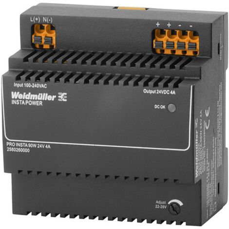 alimentation - pro insta - 24 volts - 96 watts - 4a - weidmuller 2580260000