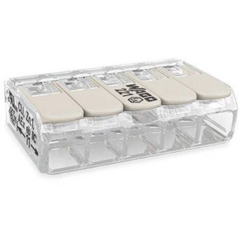 WAGO 221-485 Borne de raccordement flexible: 0.20-4 mm² rigide: 0.20-4 mm² Nombre de pôles: 5 1 pc(s (1/2)