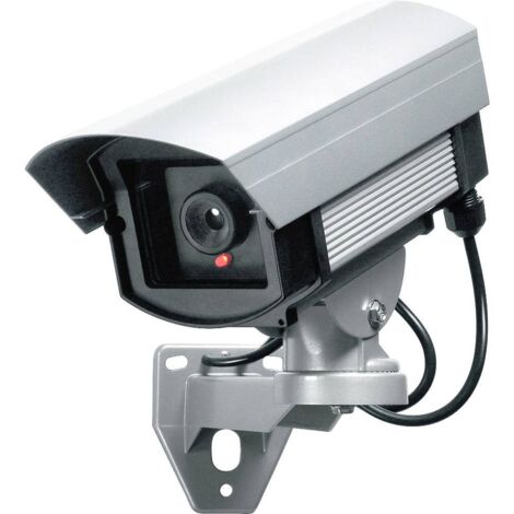 Caméra factice 24226 avec LED clignotante – Alimentation 4 piles AAA – Mécanisme pivotant pour alignement optimal – Extérieur – Pentatech
