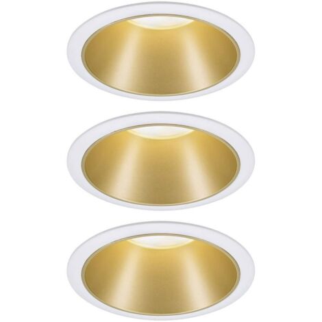 Paulmann Licht – Spot d'intérieur 93406 jeu de 3 LED 6.50 W blanc chaud – Dimmable – Indice de protection IP44 – Ø 88mm pour montage au plafond