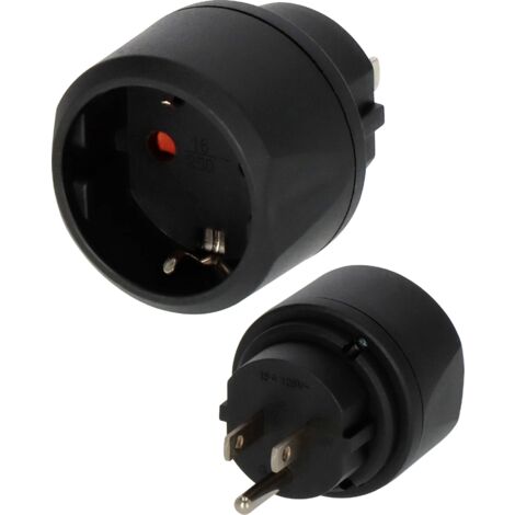 Brennenstuhl – Adaptateur de voyage 1508550 pour prises américaines – Tension 110-125V – Courant max 15A – Sécurisé contre contacts accidentels - Q013642 (1/5)