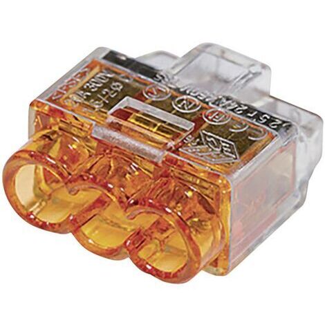 Borne de raccordement HellermannTyton HCPM-3 148-90037 flexible: 1-2.5 mm² rigide: 0.5-2.5 mm² Nombre de pôles: 3 orange 1 pc(s) S943781 (1/5)