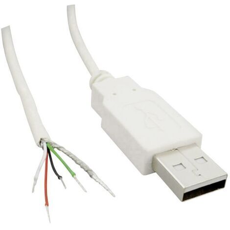 USB A mâle 2.0 avec extrémité de câble ouverte TRU COMPONENTS 1582674 1.80 m S658411 (1/3)