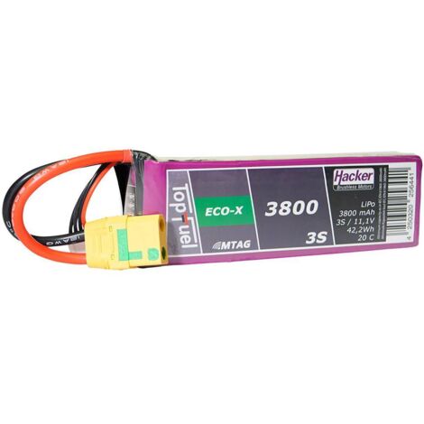 Reely Pack de batterie (LiPo) 11.1 V 2400 mAh Nombre de cellules: 3 20 C Softcase EC3 X946522