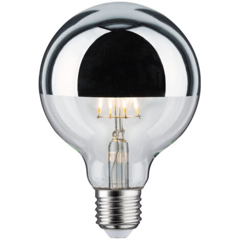 LED G95 Calotte réflectrice 600lm E27 2700K 6,5W 230V Argent gradable (1/5)