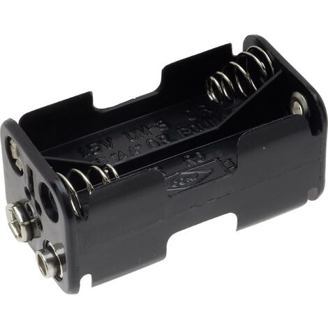 TRU COMPONENTS BH-343-2B Support de pile 4x LR6 (AA) raccordement par empreinte pile 9V X671521