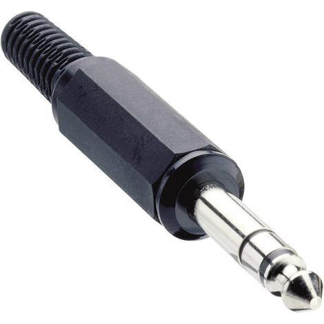 Jack 6.35 mm mâle, droit Lumberg KLS 3 Nombre de pôles: 3 stéréo noir 1 pc(s) D26601 (1/3)