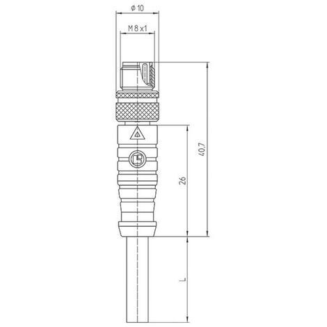 CONNECTEUR CONFECTIONNÉ POUR CAPTEURS/ACTIONNEURS M8 LUTRONIC 0810 04 002 2M 1054 MÂLE, DROIT 2.00 M NOMBRE DE PÔLES: 4 1 PC(S) (1/4)