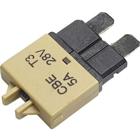 Hansor Circuit Breaker Standard, type 3, Manual Reset, 5A CBE3 Series 5A Disjoncteur pour fusible plat standard 5 A marron clair 1 pc(s) Q713152 (1/4)