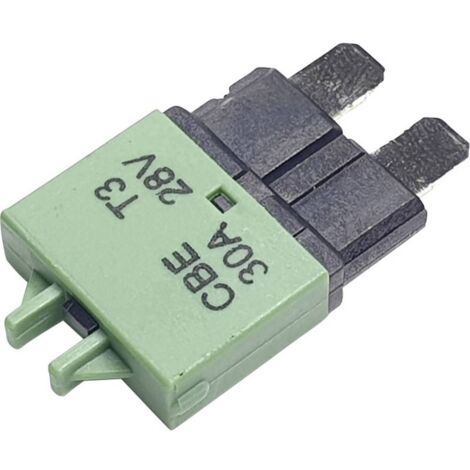 Hansor Circuit Breaker Standard, type 3, Manual Reset, 30A CBE3 Series 30A Disjoncteur pour fusible plat standard 30 A vert 1 pc(s) Q713162 (1/3)
