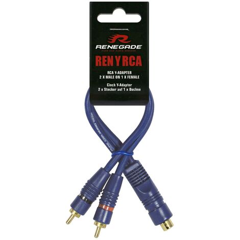 Renegade RENYRCA Câble RCA Y 25.00 cm [2x Cinch-RCA mâle - 1x Cinch-RCA femelle] Q779352