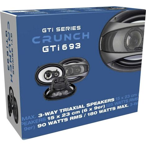 Crunch GTI-693 Haut-parleur triaxial 3 voies à encastrer 250 W Contenu: 1 paire(s) S485381