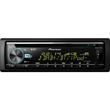 Autoradio DAB+ avec Bluetooth – Tuner CD, port USB, entrée AUX – Mixtrax, égaliseur 13 bandes, façade amovible – Pioneer (1/2)