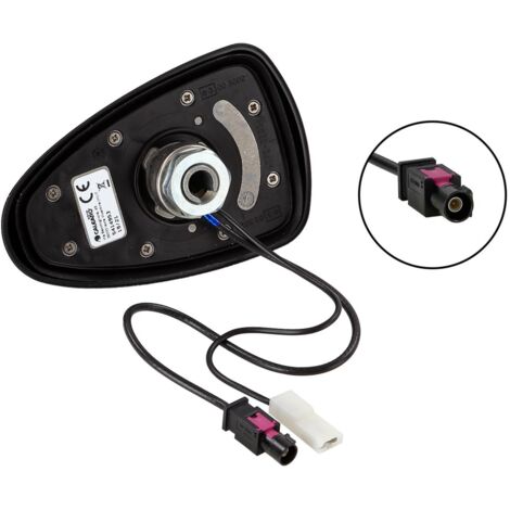 Adnauto – Antenne pour voiture DAB-DAB+ – Réception optimale DAB/DAB+ – Alimentation fantôme 12V – Installation toit arrière