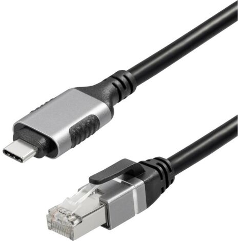 Maxtrack USB-C® / RJ45 réseau informatique Câble adaptateur CAT 6 [1x USB-C® mâle - 1x RJ45 mâle] 5. (1/4)