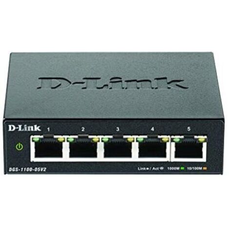 D-Link DGS-1100-05V2/E DGS-1100-05V2 Switch réseau 5 ports 1 GBit/s (1/3)