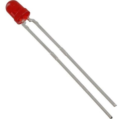 Vishay TLUR4400 LED rouge rond 3 mm 15 mcd 60 ° 20 mA 2 V Q531631 (1/3)