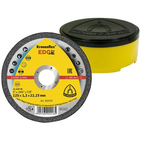 Klingspor EDGE Special 355380 Disque à tronçonner 115 mm 25 pc(s) acier inoxydable, acier, aluminium (1/4)