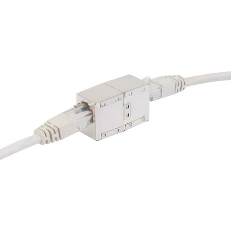 Prises Réseau CAT 6A En Saillie - Lot De 10, RJ45 Femelle Blindée, Pour Câblage Ethernet 10 Gbit/s - Montage Mural Facile - 7