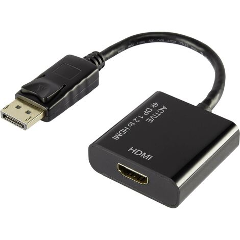 Adaptateur DisplayPort, HDMI Renkforce RF-4222524 [1x DisplayPort mâle - 1x HDMI femelle] 10.00 cm noir contacts dorés W743761