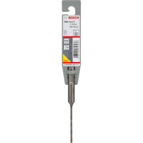 Bosch SDS-plus-5 Foret 3 mm Acier Haute Qualité