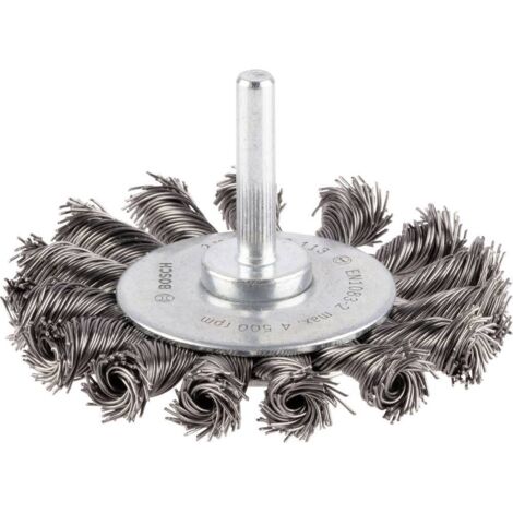 Bosch – Brosse pour meuleuse 75 mm tige droite – Épaisseur fil 0,5 mm – Nettoyage intensif acier – 2608622113