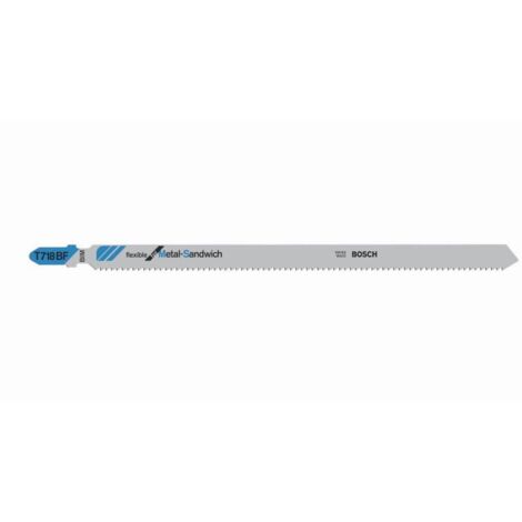 Bosch – Lame de scie sauteuse 2608636335 – Longueur 180 mm – Pour métal sandwich – T 718 BF, ondulée, fraisée – Lot de 3 pièces