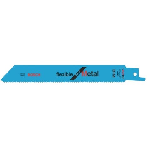 Bosch – Lame de scie sabre flexible pour métal – Lot de 5 – Longueur 150 mm – Pas 1,8 mm – 2608656014