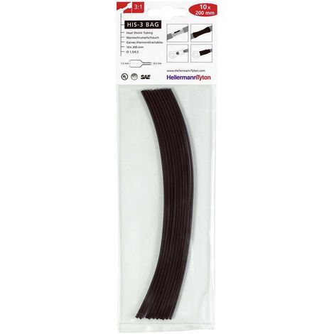 HellermannTyton 308-30162 Assortiment de gaines thermorétractables gris 1.50 mm 0.50 mm Taux de retreint:3:1 10 pc(s) S17056