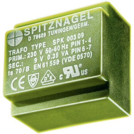 Spitznagel SPK 02215 Transformateur pour circuits imprimés 1 x 230 V 1 x 15 V/AC 2.2 VA 147 mA S38032