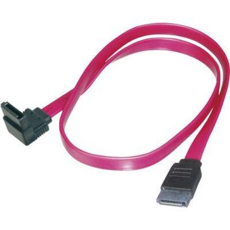 Câble de connexion disque dur Digitus - 2 connecteurs SATA femelles 7 broches coudé - 0,50 m - Rouge - AK-400104-005-R X46587 (1/2)