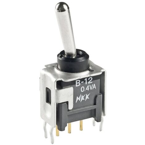 Interrupteur à levier 1 x On/On NKK Switches B12JB 28 V/DC 0.1 A à accrochage 1 pc(s) D75877 (1/2)