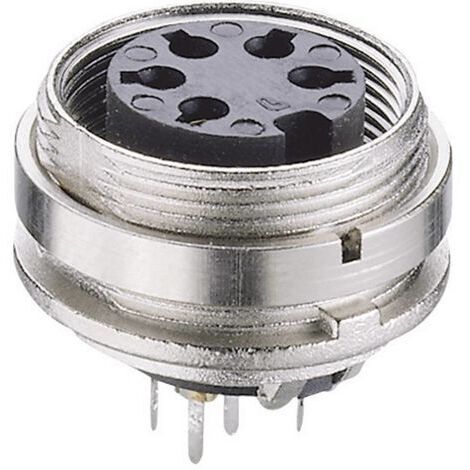 Connecteur rond DIN embase femelle, verticale Lumberg KGR 50 Nombre de pôles: 5 argent 1 pc(s) (1/3)